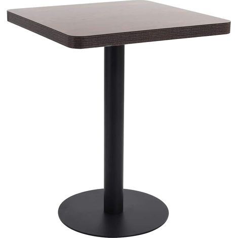 vidaXL Mesa de jardín bistró MDF marrón oscuro 60x60 cm (1/5)