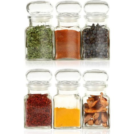 Pot à épices en verre 150 ml, lot de 6. (1/5)