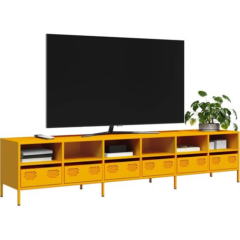 TV-Schrank Senfgelb 202x39x43,5 cm Kaltgewalzter Stahl