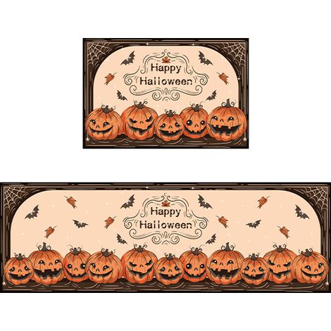 Halloween-Küchenmatten, 2er-Set bequeme Küchenmatten und Teppiche (1/2)