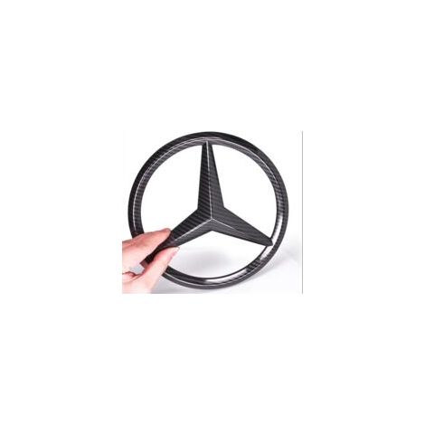 Kühlergrill-Stern-Emblem in Carbonfaser-Optik für Mercedes-Benz CE GLK GL 18,5 cm