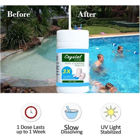 Clear Balance Multifunktions-Brausetabletten für die Poolreinigung, Chlortabletten für die Poolpflege (1/5)