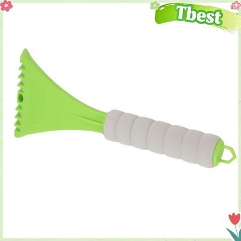 Tbest Déneigeur de vitre de voiture Grattoir de pare-brise de voiture PP avec poignée en mousse EVA, jardin controle Verte (1/5)