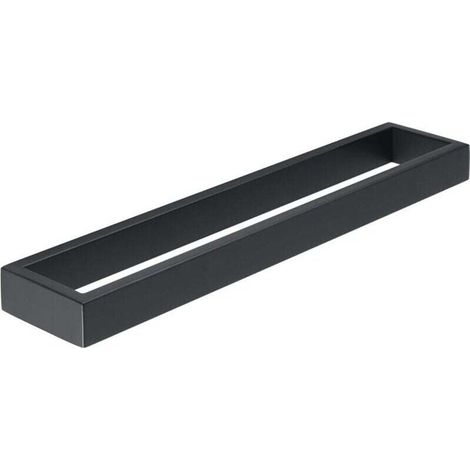 Toallero de baño, aro para toallas de pared, soporte para toallas negro mate en acero inoxidable SUS304, montaje en pared, 3,0 cm de longitud - Crezuo (1/4)