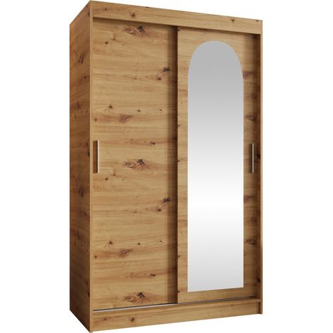 Armario Hartford 504, Roble Artisan, 200x120x62cm, Puertas de armario: Correderas, Número de estantes: 0