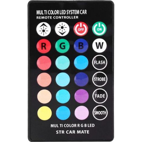 Ampoule Led T10 - SMD 5050 RGB - Pour Éclairage Intérieur Voiture - Télécommande Sans Fil - 4 Pièces (1/5)