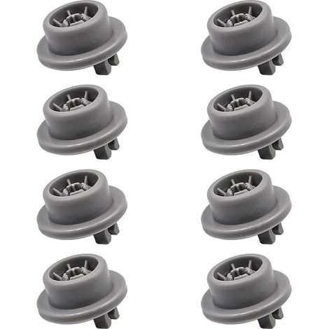 Lot de 8 roulettes pour panier inférieur de lave-vaisselle Bosch Kenmore et Neff Siemens Pièce de rechange 165314 AP2802428 (1/5)