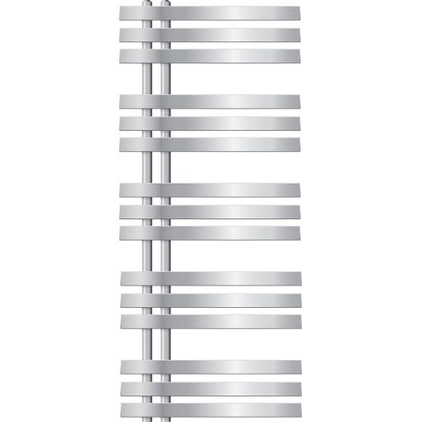 ECD Germany Radiador De Baño Iron EM Design - 500 x 1200 mm - Cromado - Moderno - Secador De Toalla - No Electrico - Radiador de Diseño Vertical (1/5)