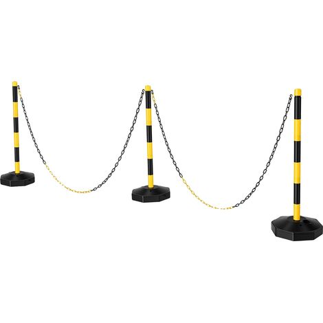 Verkehrskegel, verstellbarer Pfosten, robuste Sicherheitsbarriere, schwarz (1/2)