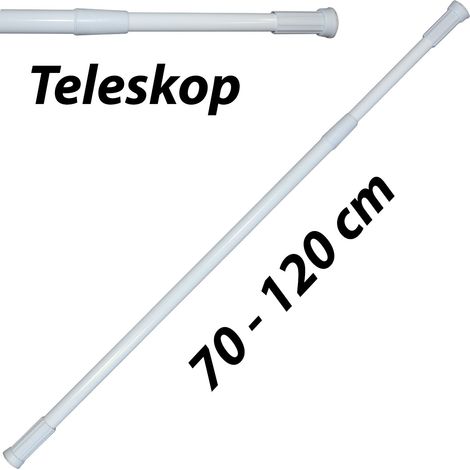 Aluminium-Duschstange ausziehbar von 70 bis 120 cm Weiß - M S V