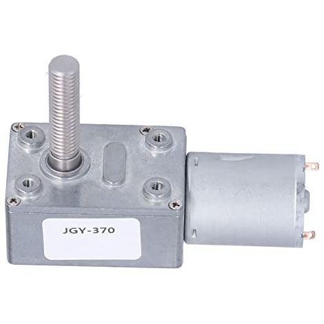 Moteur à Vis Sans Fin JGY-370 DC 12V 6 RPM Arbre Fileté M8 Autobloquant Basse Vitesse pour Portail Garage (1/5)