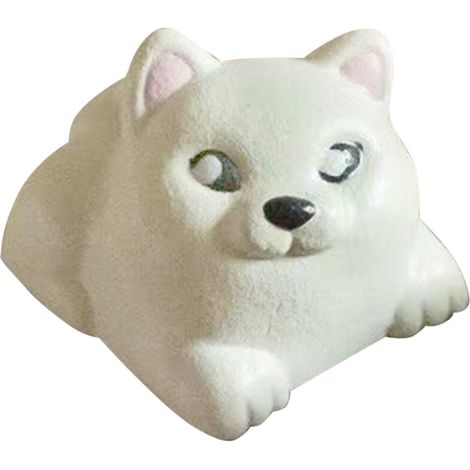 Tasti unici in resina 3D, design ESC con simpatico cane, - Bianco