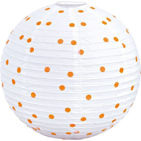 Lampada a sospensione di design a sfera punteggiata di bianco arancione illuminazione a sospensione