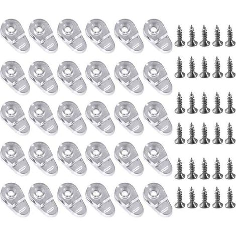 Ensemble de 30 fixations pour vitres, fixations avec vis, fixations pour miroirs. Simple et esthétique. (1/5)