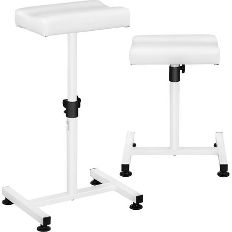 Taburete para pedicura cosmética, altura regulable hasta 75 cm, hasta 80 kg - blanco (1/5)