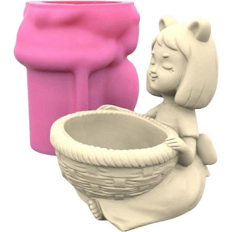 Moules en silicone et plâtre en forme de pelle à poussière 3D pour la fabrication de pots de fleurs pour plantes succulentes
