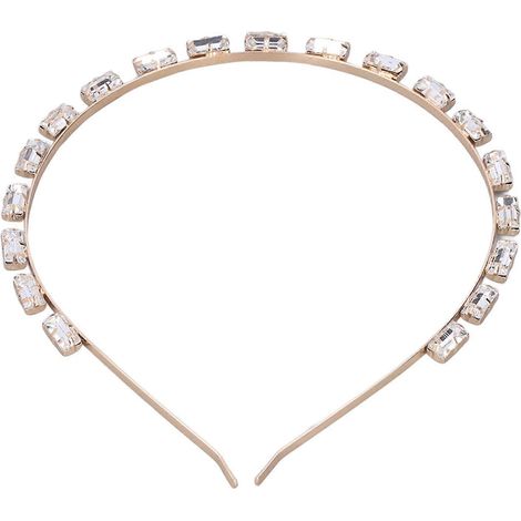 Bandeau à strass, matériau de qualité supérieure, haute durabilité, confortable à porter, élastique, blanc foncé CHT-715 (1/4)