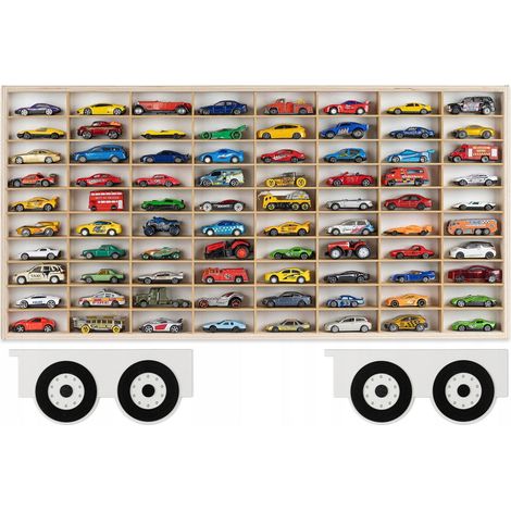ÉTAGÈRE DE CAMION POUR RESSORTS 80 COMPARTIMENTS REMORQUE HOT WHEELS EN BOIS (1/4)