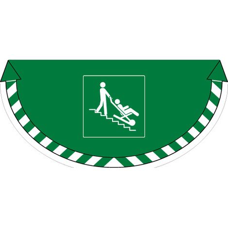 ADHESIF SOL ANTIDERAPANT SIGNALISATION CHAISE D'EVACUATION (G1371)