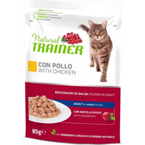 Trainer Natural Cat Adult Bocconcini in Salsa Pollo - Trainer Natural Cat Adult Bocconcini in Salsa Pollo - Bustina Da 85 Gr
