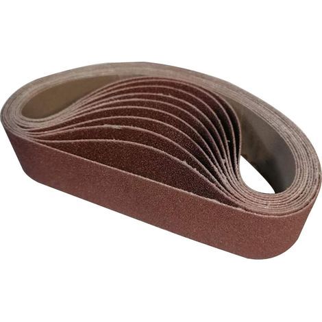 10 pièces bande abrasive alumine 80 grains 330x30mm rouleau de ponceuse Abrasive pour meulage polissage (1/5)