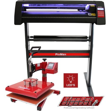 Heat Press 38cm Swing Machine With Vinyl Cutter Plotter Machine