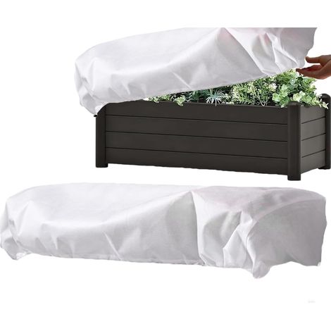 Bâche de protection contre le gel pour jardinières surélevées avec cordon (1/5)