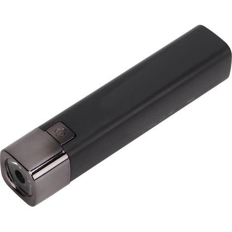 Lampe torche rechargeable ultra-lumineuse mini USB avec fonction batterie externe pour les aventures en plein air (noire) (1/5)