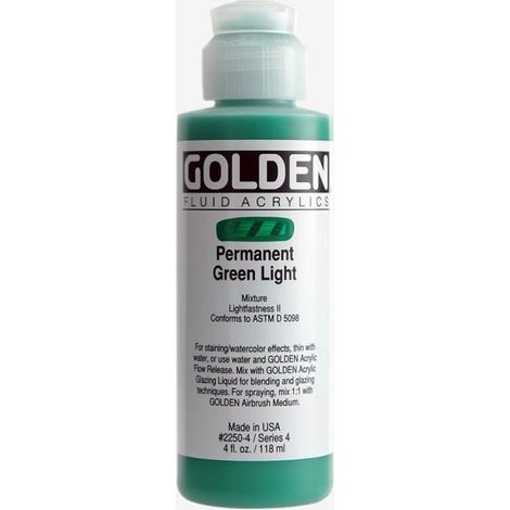 Peinture acrylique - GOLDEN - Permanent Green Light - 119ml - Mat - Professionnel