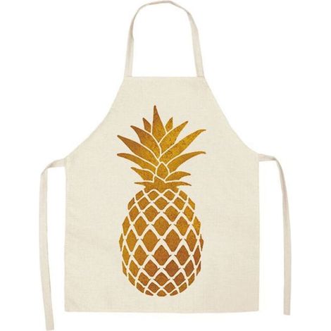 Grembiule da cucina impermeabile in poliestere con graziosa fantasia ananas – 68 x 49 cm – modello WQ0007-12
