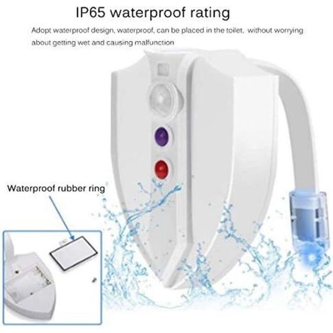 UV-Sterilisator-Toiletten-Nachtlichtsensor, Toilettenschüsselhalter mit Bewegungssensor und 8 Farbwechseln für Eltern und Kinder (1/4)