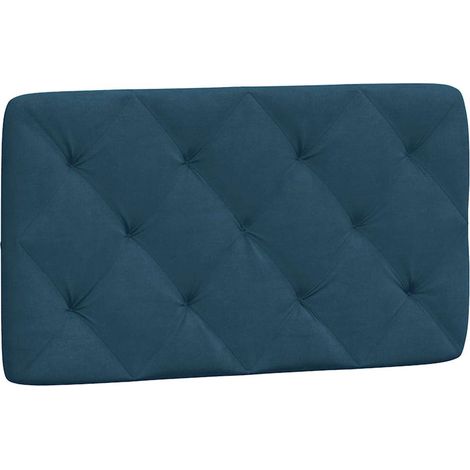 Kopfkissen für das Bett blau 90 cm Samt