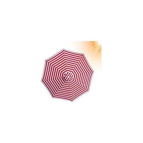 Parasol de terrasse de remplacement, résistant aux UV, au vent et à la pluie, adapté au jardin et à la plage, rouge 200 cm, 8 baleines-x (1/5)