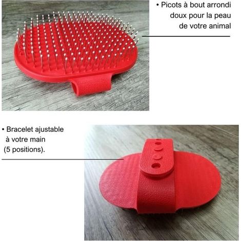 Brosse démêlante pour Animaux, Chien ou Chat à poils longs ou laineux. Idéale pour la queue et la crinière des Chevaux. Elimine noeuds, poils morts, poussières, insectes. Accessoire de Toilett (1/5)