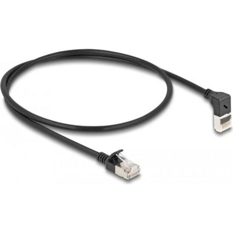 Delock Cat 6A S/FTP Slim RJ45 Cable 90° Upward Angled, 0.5m