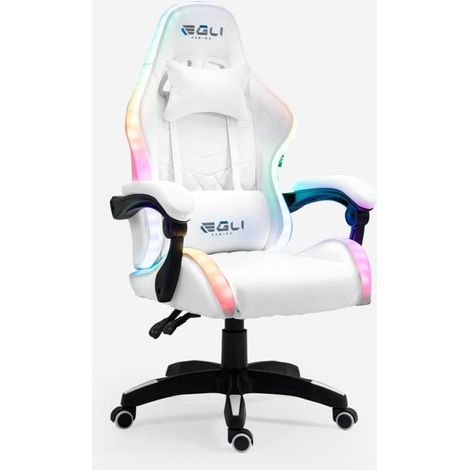 ergonomischer Gaming Stuhl Bürostuhl für Kinder LED RGB Stuhl Pixy Junior
