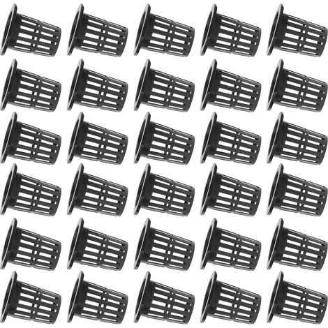 Pflanzkörbe 50 Stück Kunststoff Netztöpfe 7cm Schwarz für