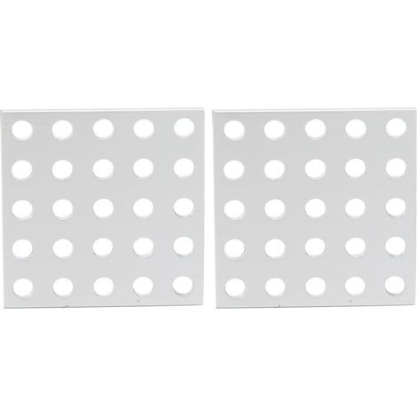 Grille en aluminium 5x5 trous, panneau à mailles pour pièces industrielles 3116‑0040‑0040, lot de 2 plaques de 40x40 cm. (1/5)