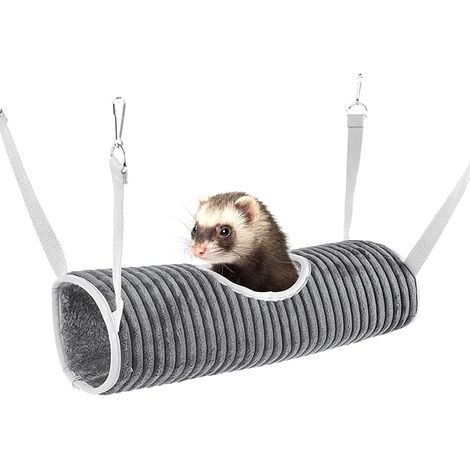 Hammock for Small Animals Bed Tunnel Guinea Pig Hanging Hamster Ferret Rats Toys and Tube Pets Hiding (1/5)