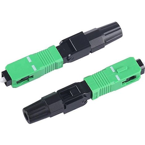 SC-APC Glasfaserstecker, Kaltcrimper für FTTH-Glasfaser, integriertes Lederkabel, Schnellverbinder (100 Stück). (1/5)