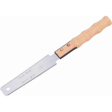 [JAMAIS UTILISÉ]Scie à bois à double tranchant, denture fine, alliage SK5, manche affleurant, pour le travail du bois (1/5)