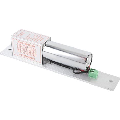 Verrou électrique à pêne dormant 12 V en aluminium et acier inoxydable, à verrouillage magnétique automatique par induction, pour système de contrôle d'accès de porte (1/5)