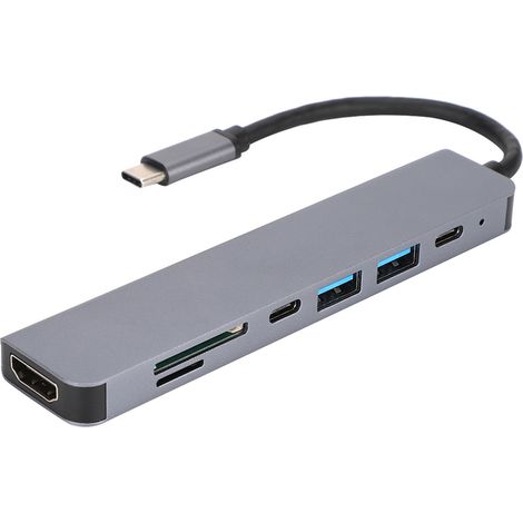 7-in-1 Multifunktions-USB-C-auf-HDMI-Adapter mit PD-Schnellladefunktion (1/5)