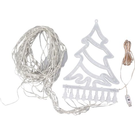 Kaskadierende Weihnachtslichterkette, 305 LEDs, 9 Stränge, 10 Modi, Christ (1/4)