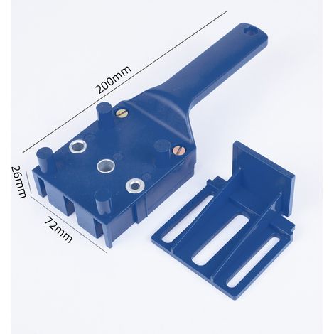 Guide de Perçage Portable pour Bois – Gabarit de Perçage Droit et Vertical (Bleu)