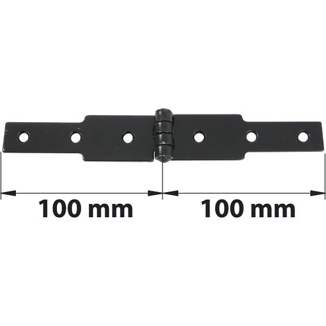 Scharniere, 30 x 3 mm, 2 x B.100 mm, schwarz (1/2)
