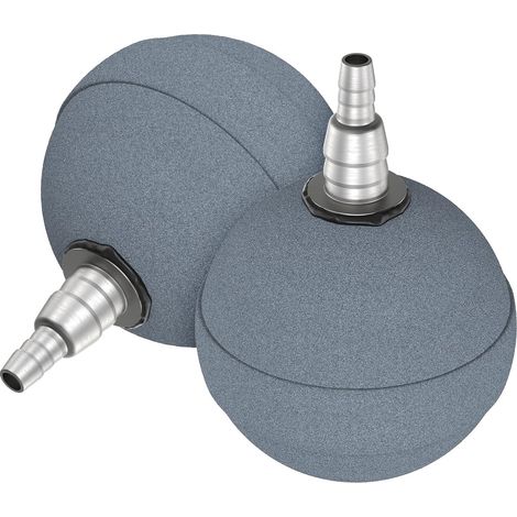 Lot de 2 diffuseurs d'air sphériques pour aquarium 5cm, pierre à bulles fine, compatible pompes, bassins, seaux et réservoirs hydroponiques DWC. (1/5)