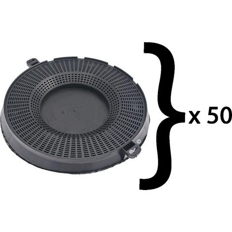 Ersatzteil - Satz von 50 Original-Aktivkohlefiltern Typ 48 AMC037 - - ELECTROLUX, ARISTON HOTPOINT, IKEA, WHIRLPOOL, FAURE, INDESIT, CANDY, BAUKNECHT, AEG, IGNIS, ELICA, ARTHUR MARTIN ELECTROLUX, ROS
