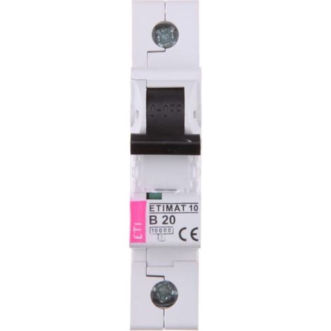 Leitungsschutzschalter 1P B 20A 10kA AC ETIMAT10 002121717