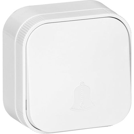 Wired Doorbell Button Surface Mount Doorbell Wall Switch Max. 230V Max Current 10A White (1/5)